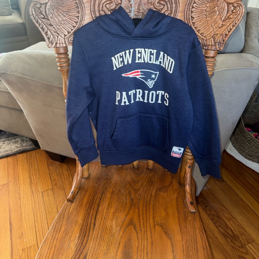 New England Patriots Kids Navy Hooded Sweatshirt - NFL Team Logo